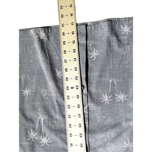 Moda campia moda short sleeve denim  button up shirts with palm trees size medi - Picture 3 of 10